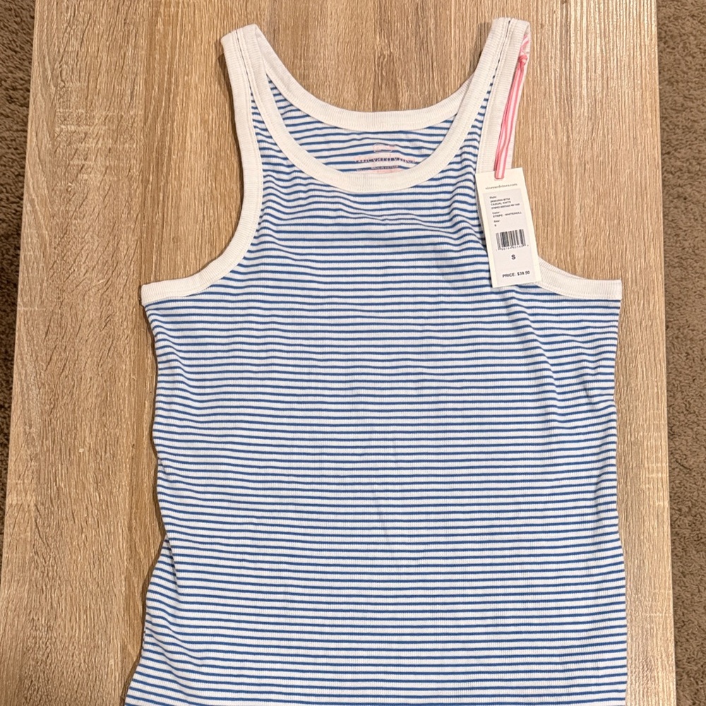 Vineyard Vines Blue and White Striped Tank Top size small NWT